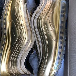 Gold air max 97s